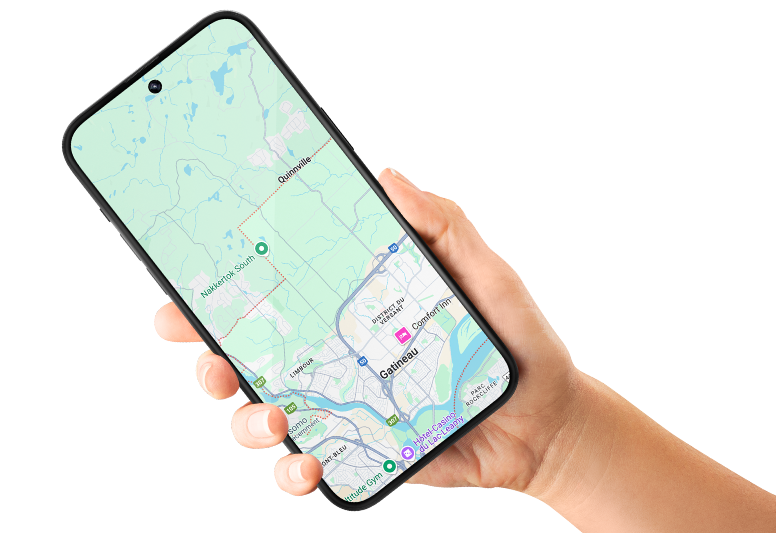 Image téléphone intelligent avec map